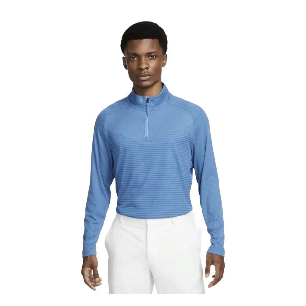 Nike Dri-Fit ADV Vapor Men's Quarter-Zip Golf Top Marina Blue Size SMALL NEW
